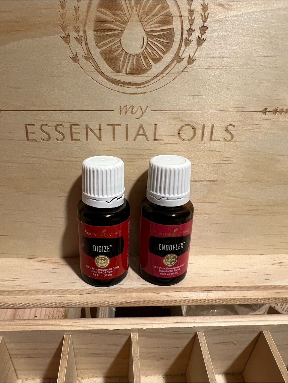 Young Living Digize & EndoFlex Essential Oil Pair with Red Labels